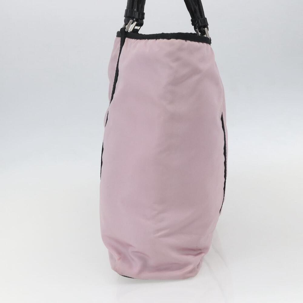 PRADA Tote Bag Nylon Pink Silver Auth 158422 - Picture 4 of 16